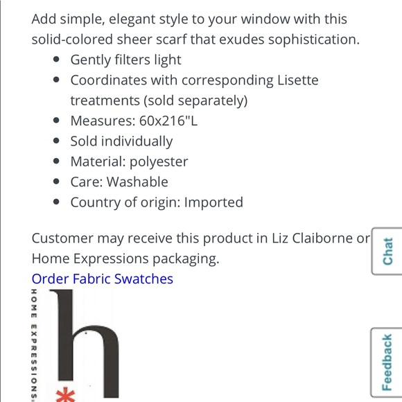 JCPenny’s Home Expressions Scarf Valance - Picture 5 of 9